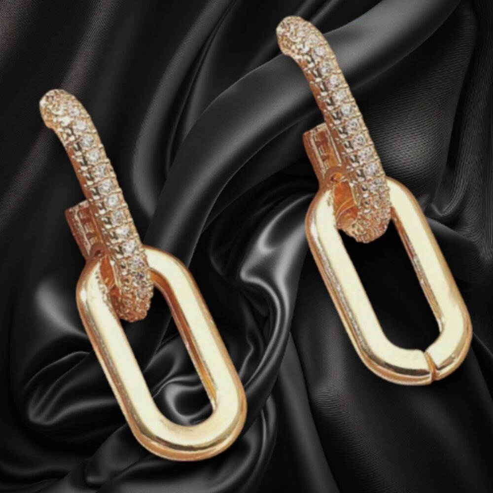 Elegant Minimalist Crystal Drop Earrings